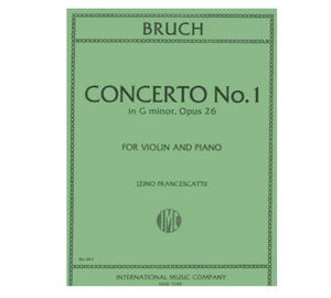 Bruch Concerto No. 1 in G minor Op 26 for Violin and Piano International Music Company