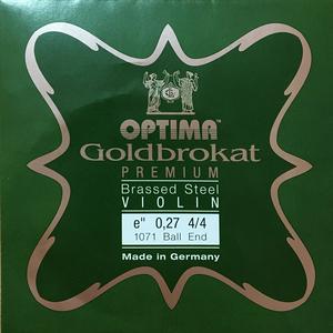 Optima Violin String E Goldbrokat Brassed Ballend 27 Strong